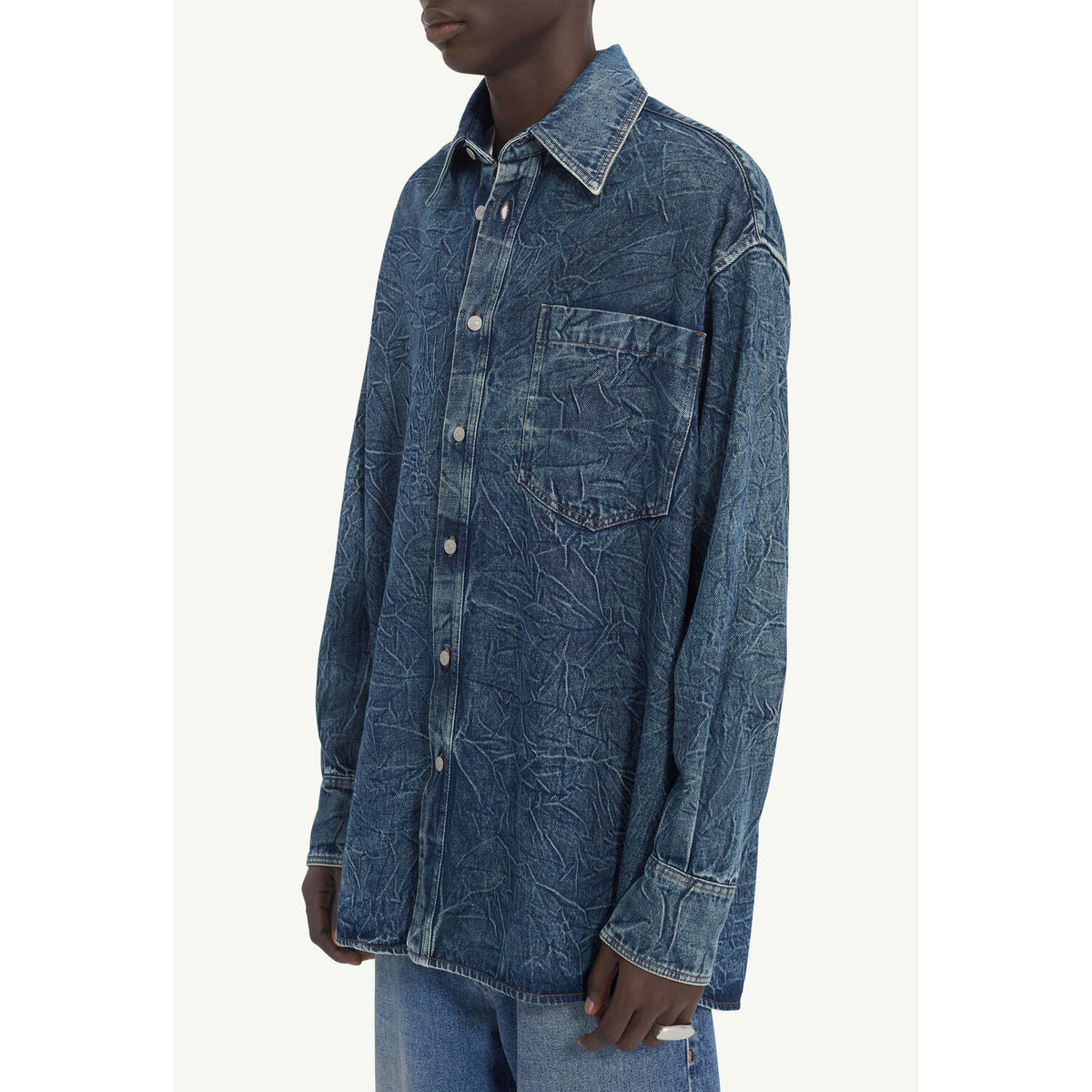 MM6 ピッツバーグクリースデニムシャツ 46 Denim shirt – OBLIGE