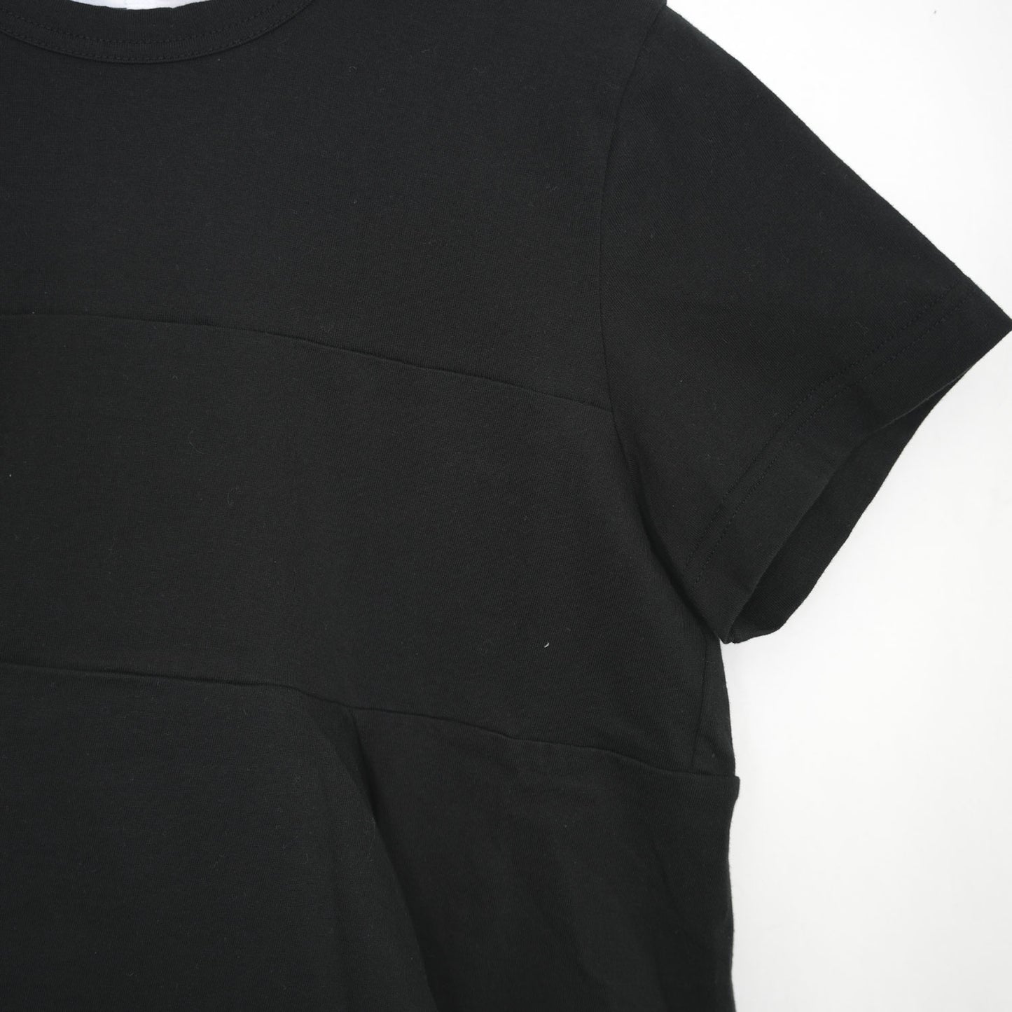 切替デザインカットソー-BLACK-