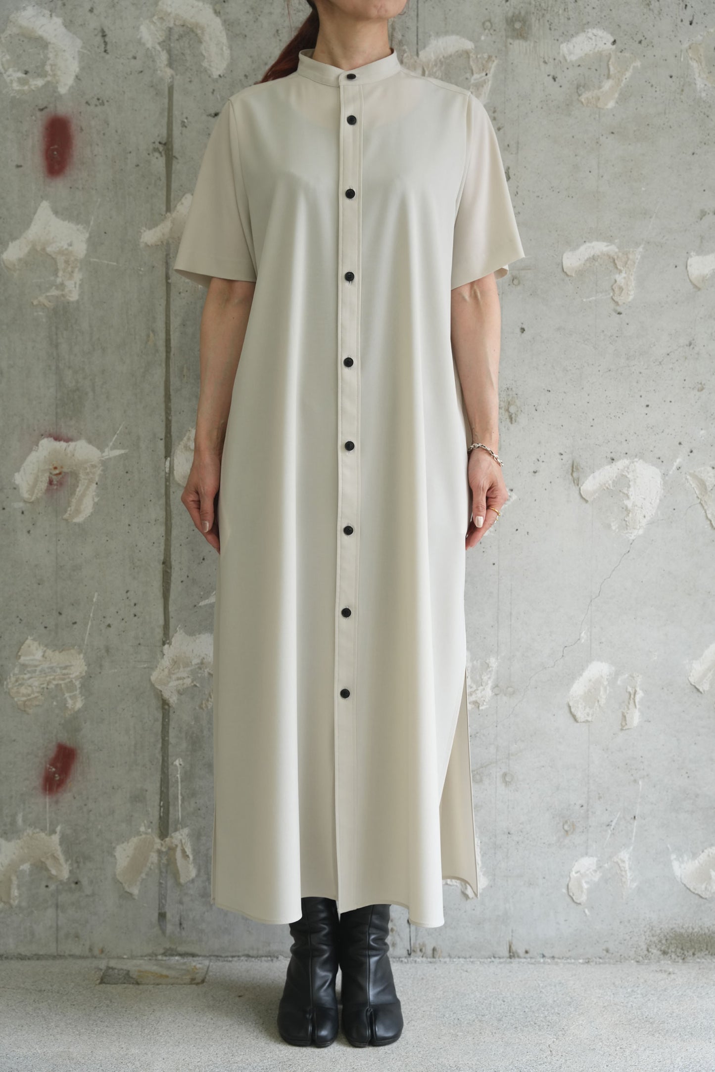 MAXI SHIRT DRESS-CREAM-