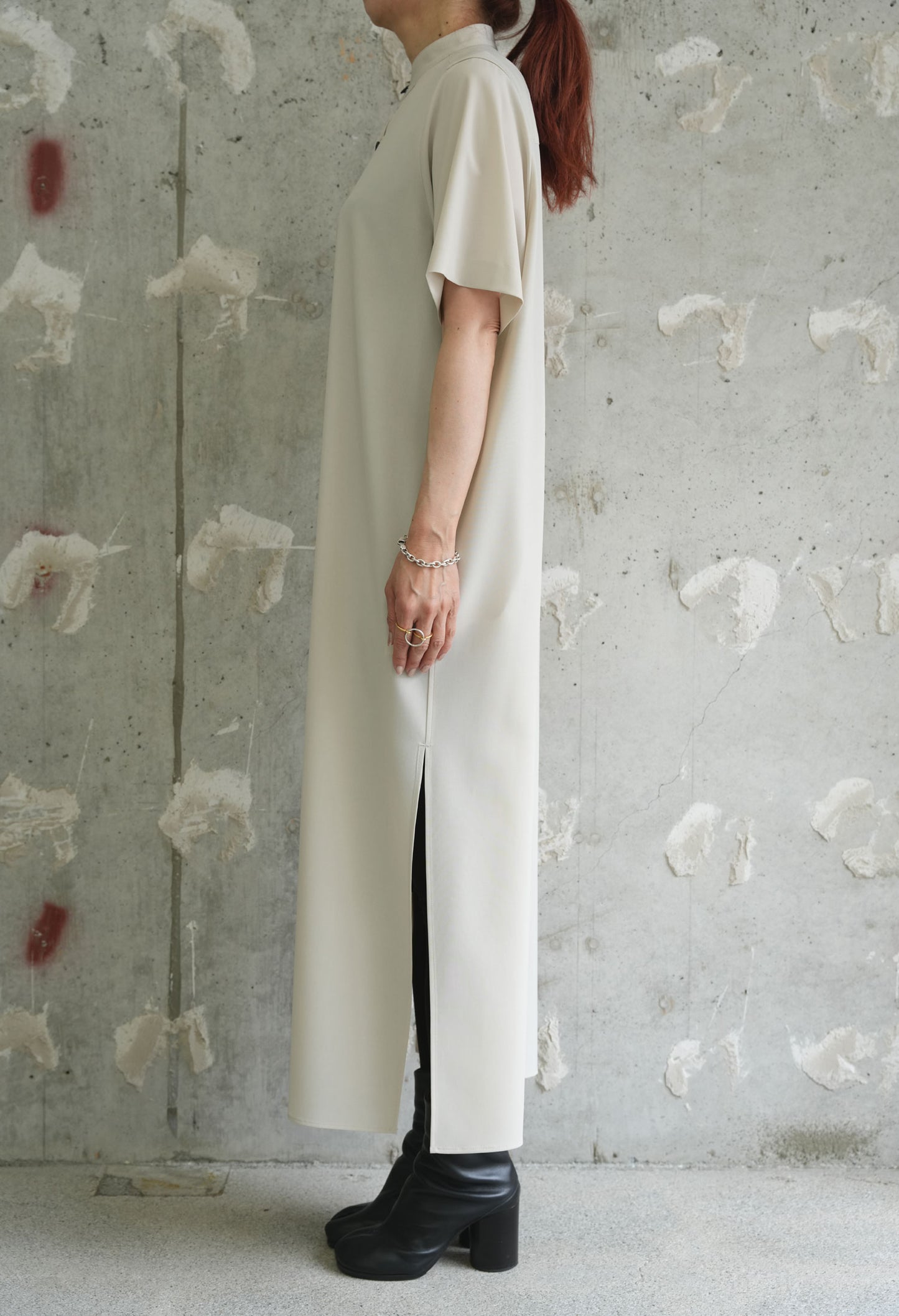 MAXI SHIRT DRESS-CREAM-