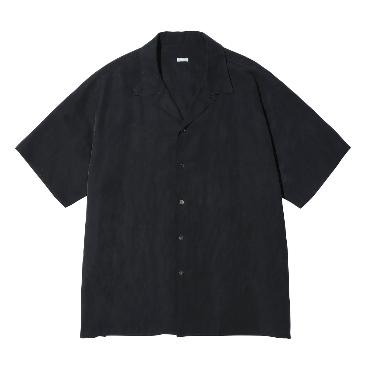 SILK LINEN OPEN COLLAR S/S SHIRT – OBLIGE