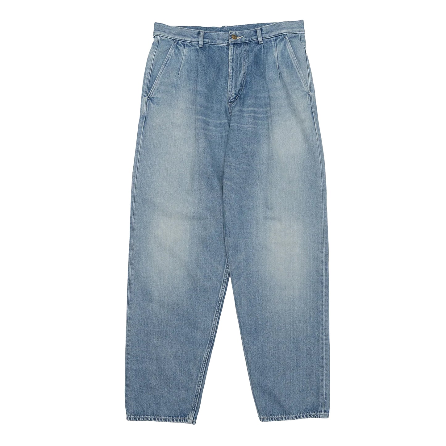 SELVAGE DENIM TWO TUCK TAPERED PANTS