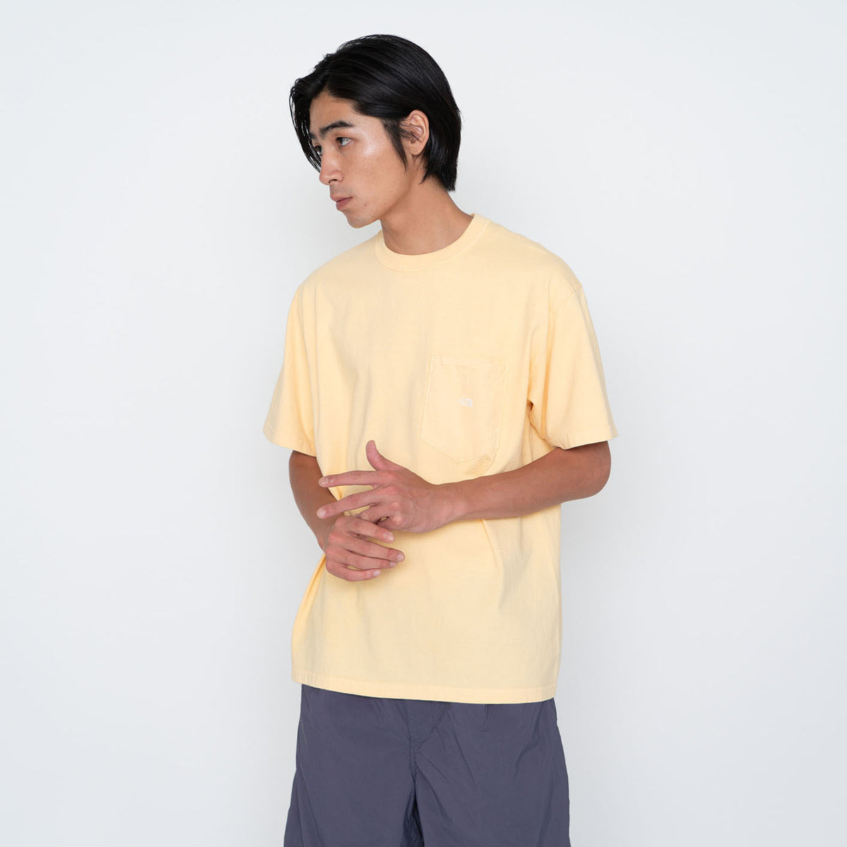 OFFTHECUFF オフザカフ 23SS POCKET EMB シャツ 023-01-019 ブルー L ITK2J0SL38XG OFFTHECUFF/オフザカフ】SLEEVE EMB L/S Tシャツ：カットソー（T
