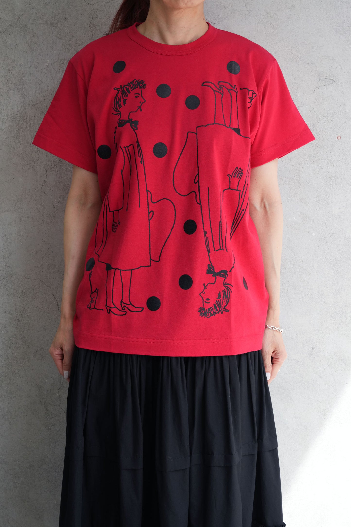 Tove Jansson プリントTシャツ-WHITE-