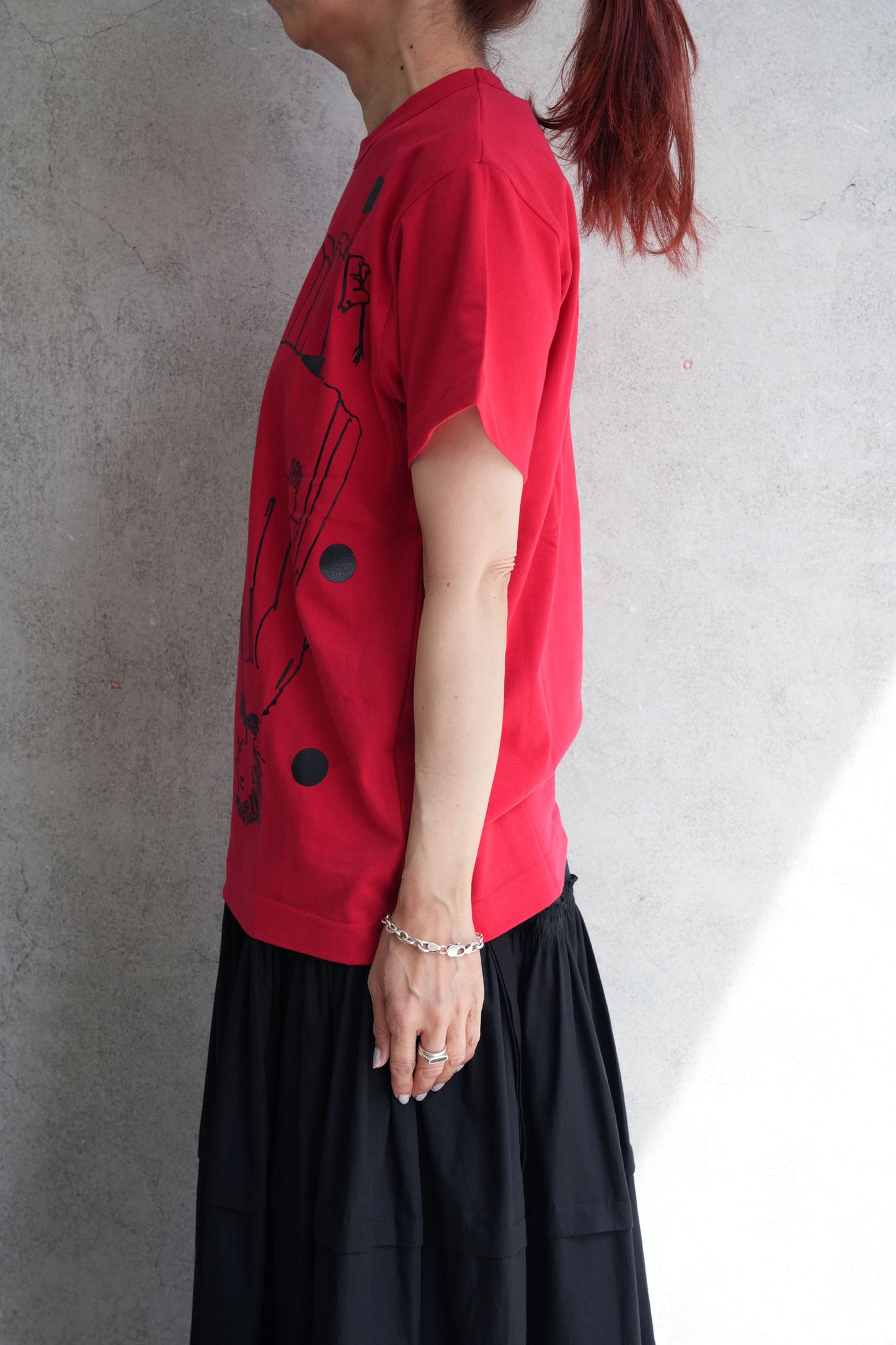 Tove Jansson プリントTシャツ-WHITE-