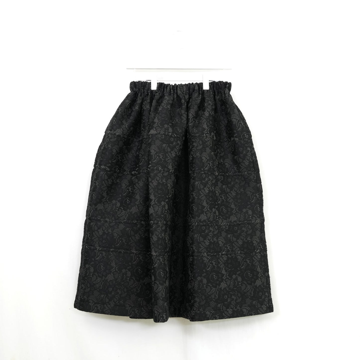 エステルレースボンディングスカート-BLACK-