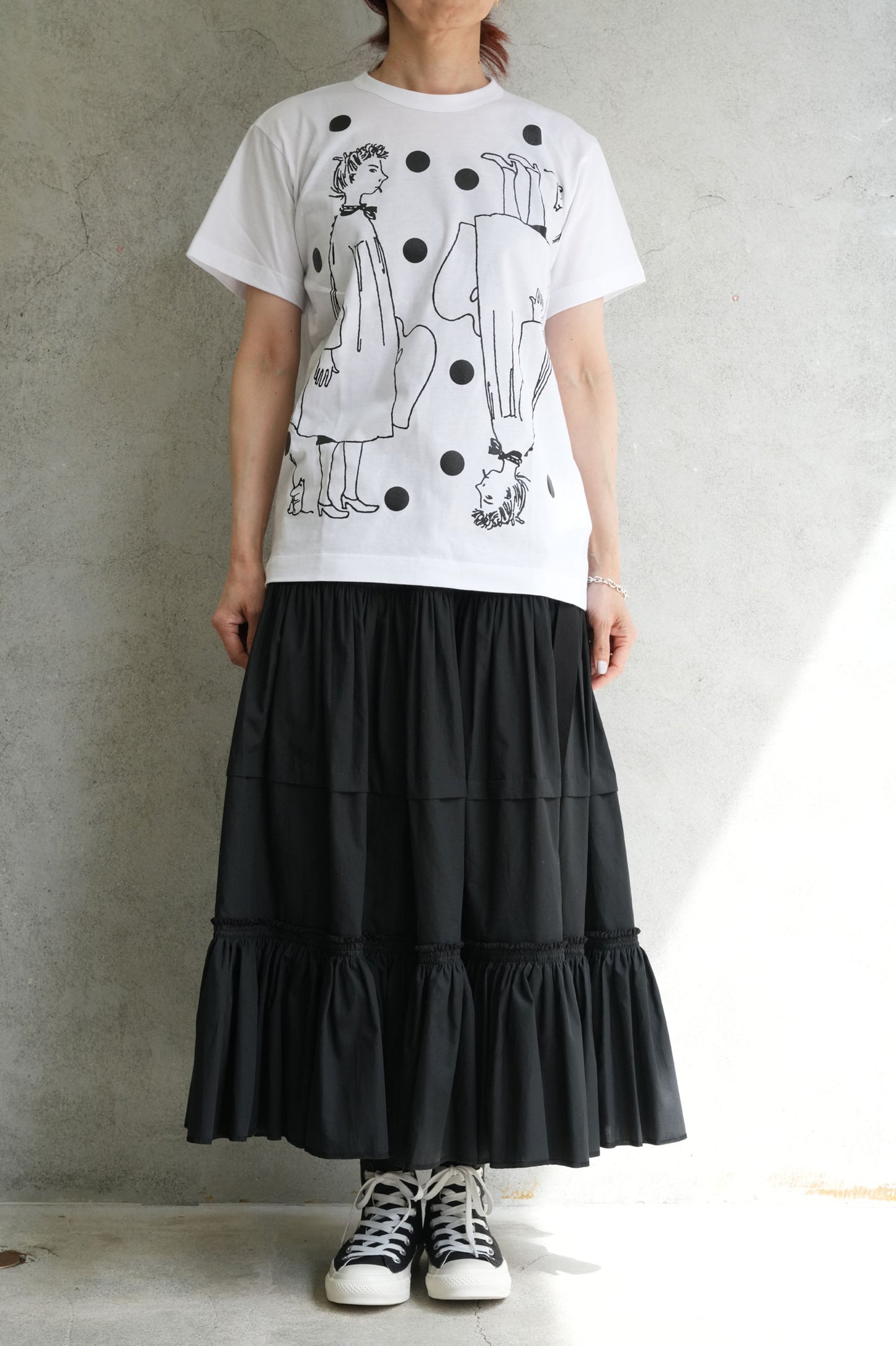 Tove Jansson プリントTシャツ-WHITE-