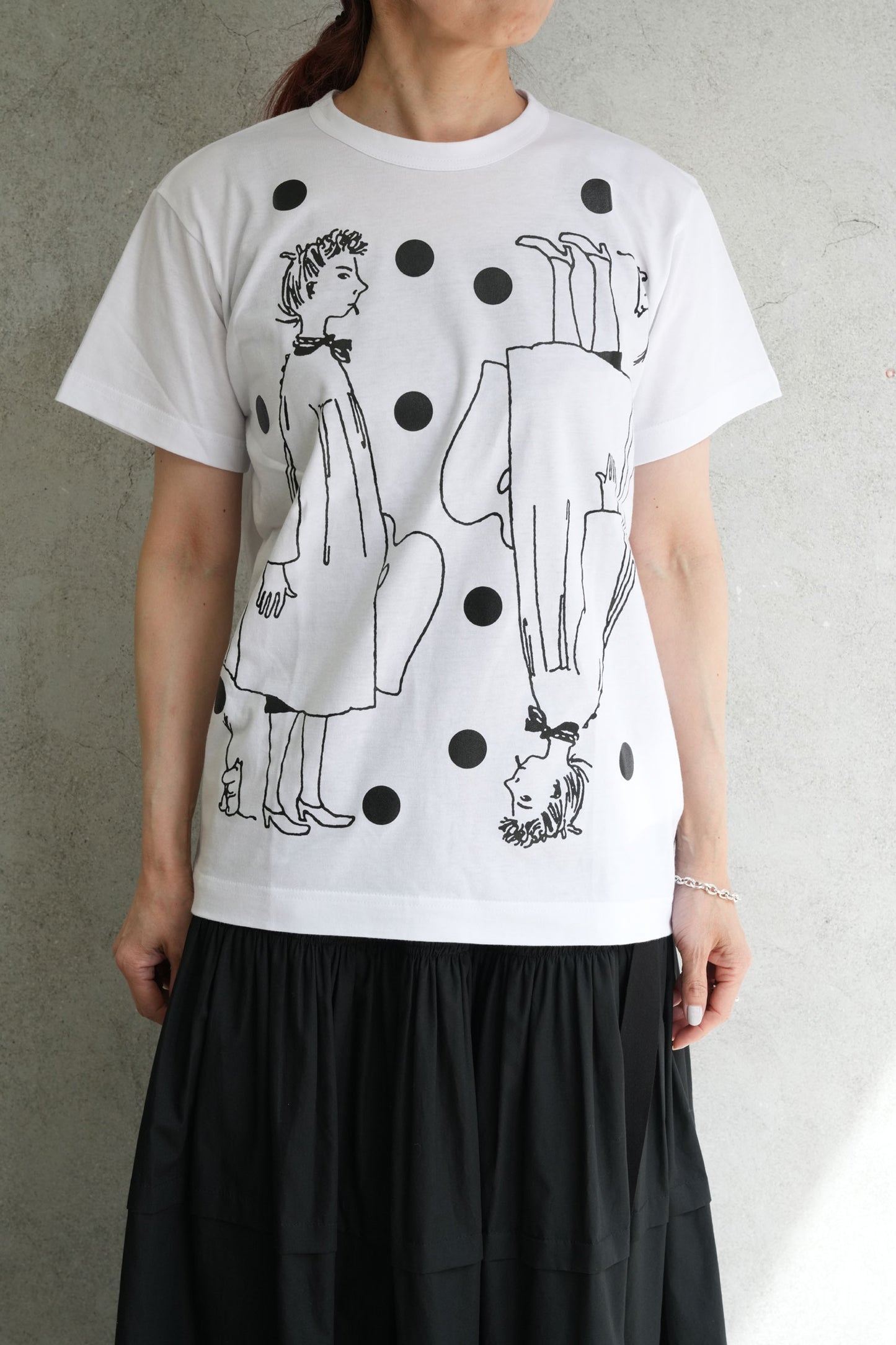 Tove Jansson プリントTシャツ-WHITE-