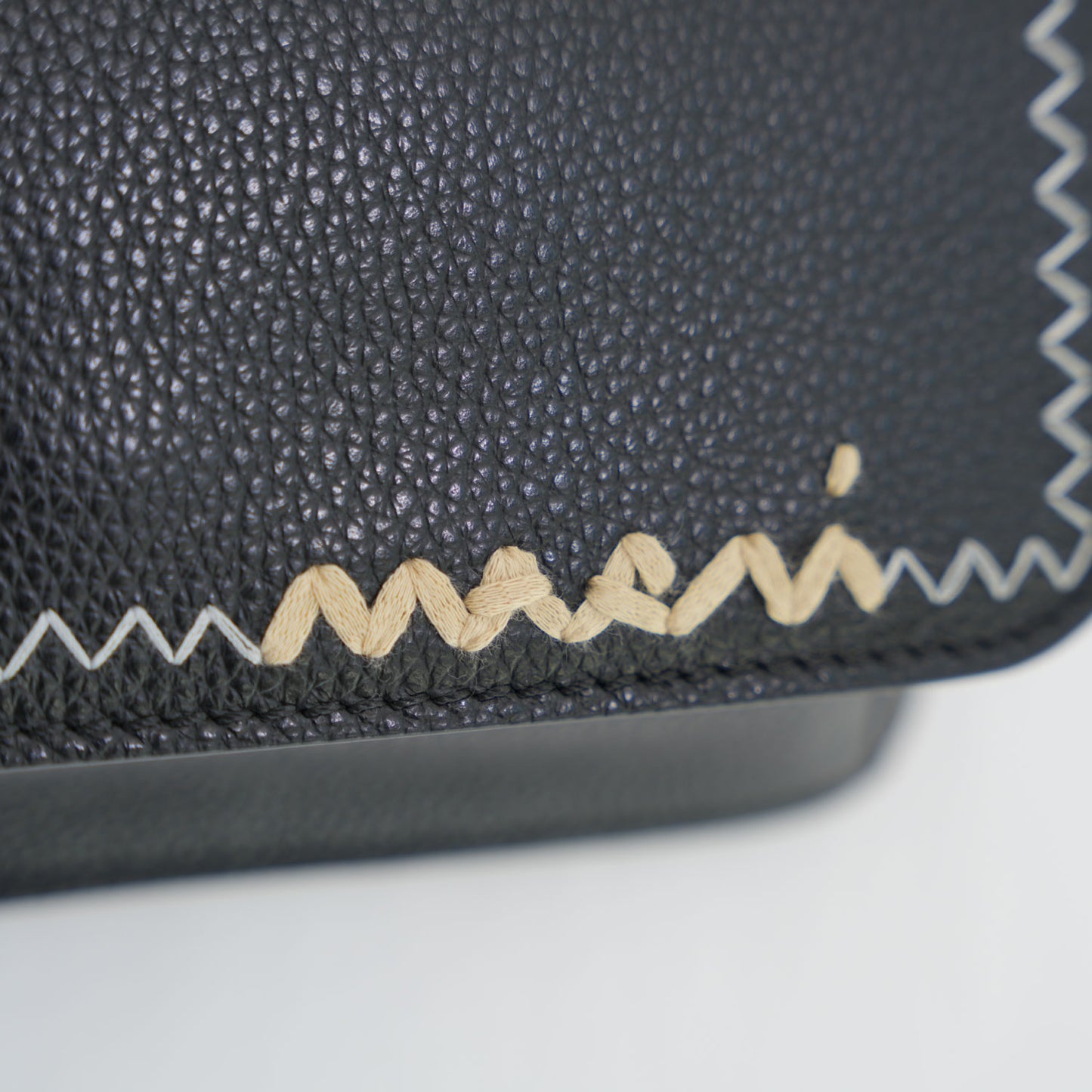 Marni Mending black leather shoulder bag