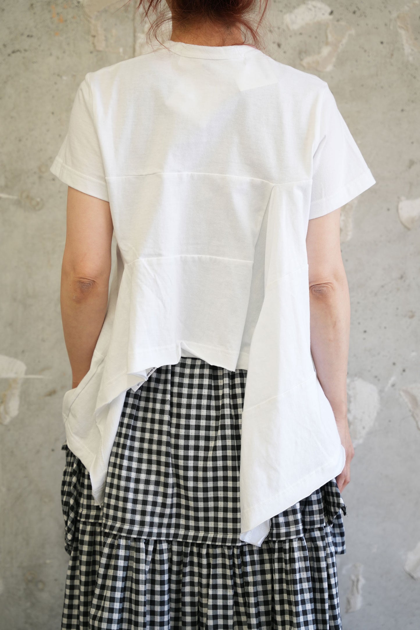 切替デザインカットソー-BLACK-