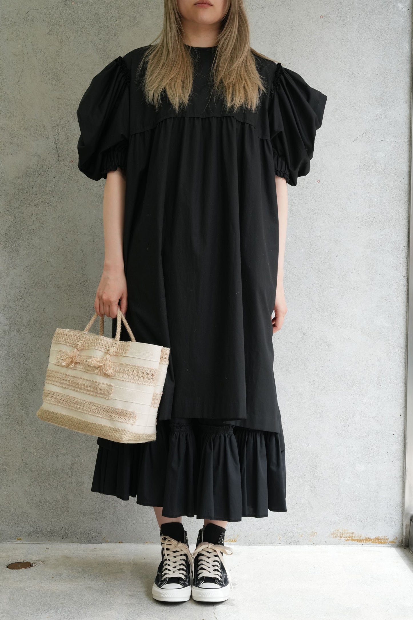 コットンテープ×ジュートテープトートBAG-BAIGE-