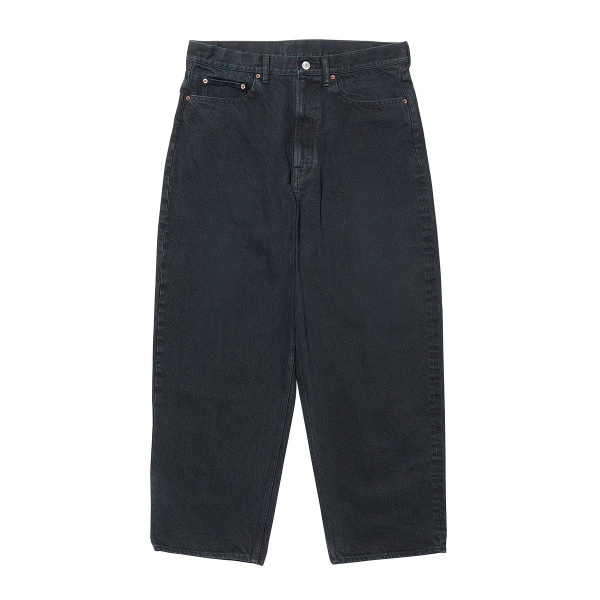 BLACK WASHED WIDE DENIM PANTS – OBLIGE