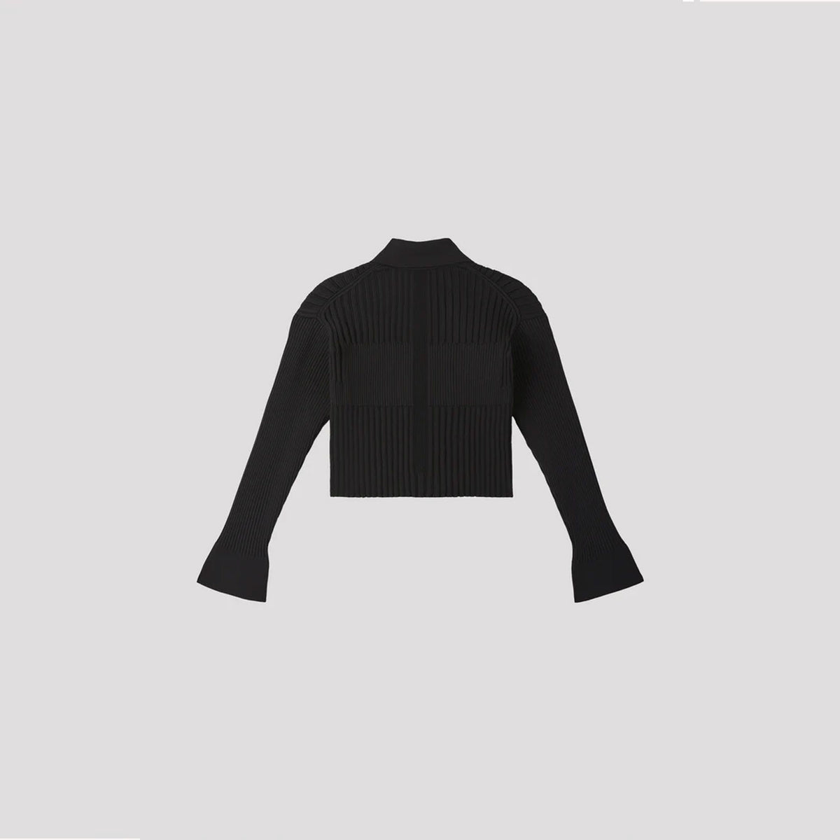 FLUTED ORNAMENT CROPPED SHIRT CARDIGAN