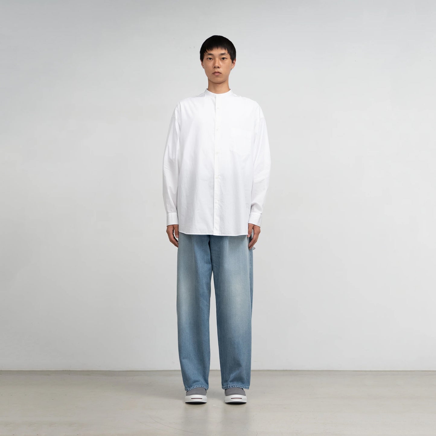 SELVAGE DENIM TWO TUCK TAPERED PANTS