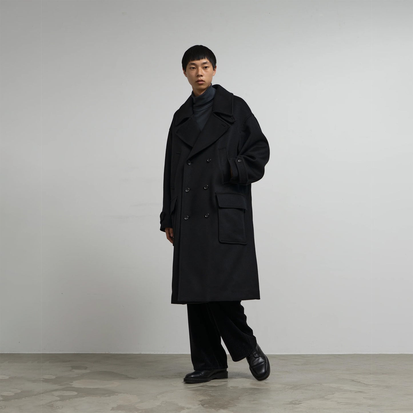 LIGHT MELTON PEA COAT