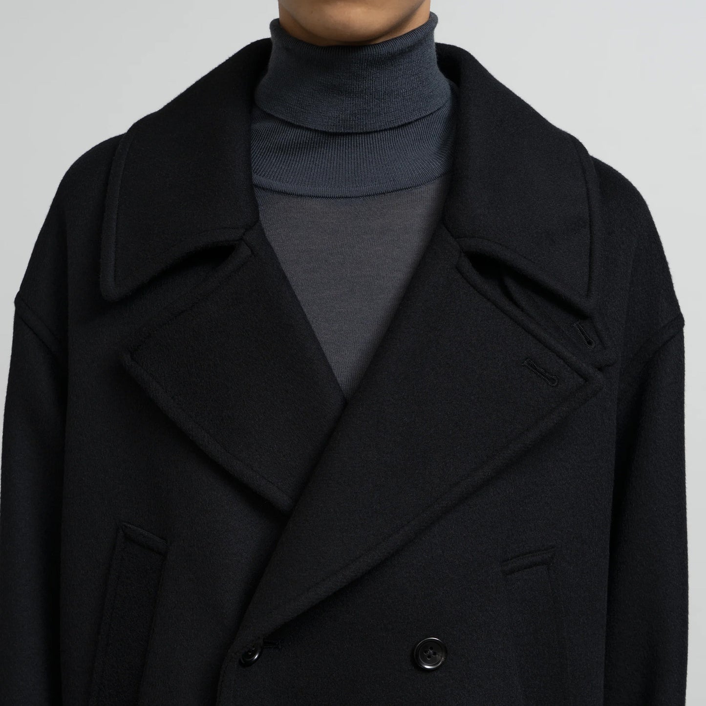 LIGHT MELTON PEA COAT