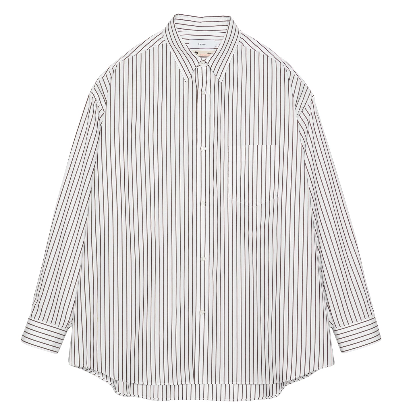 SIDOGRAS STRIPE L/S OVERSIZED REGULAR COLLAR SHIRT