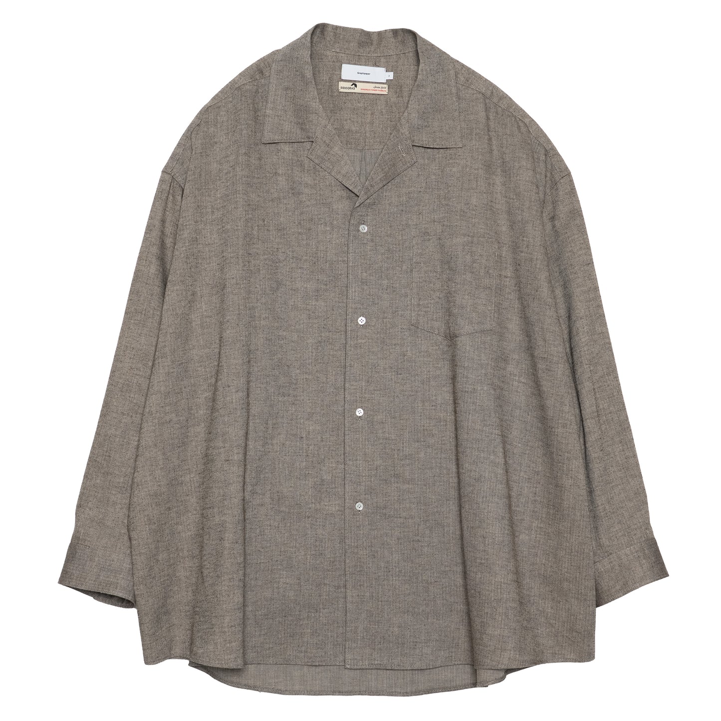 SIDOGRAS COTTON HERRINGBONE FLANNEL SLEEPING SHIRT