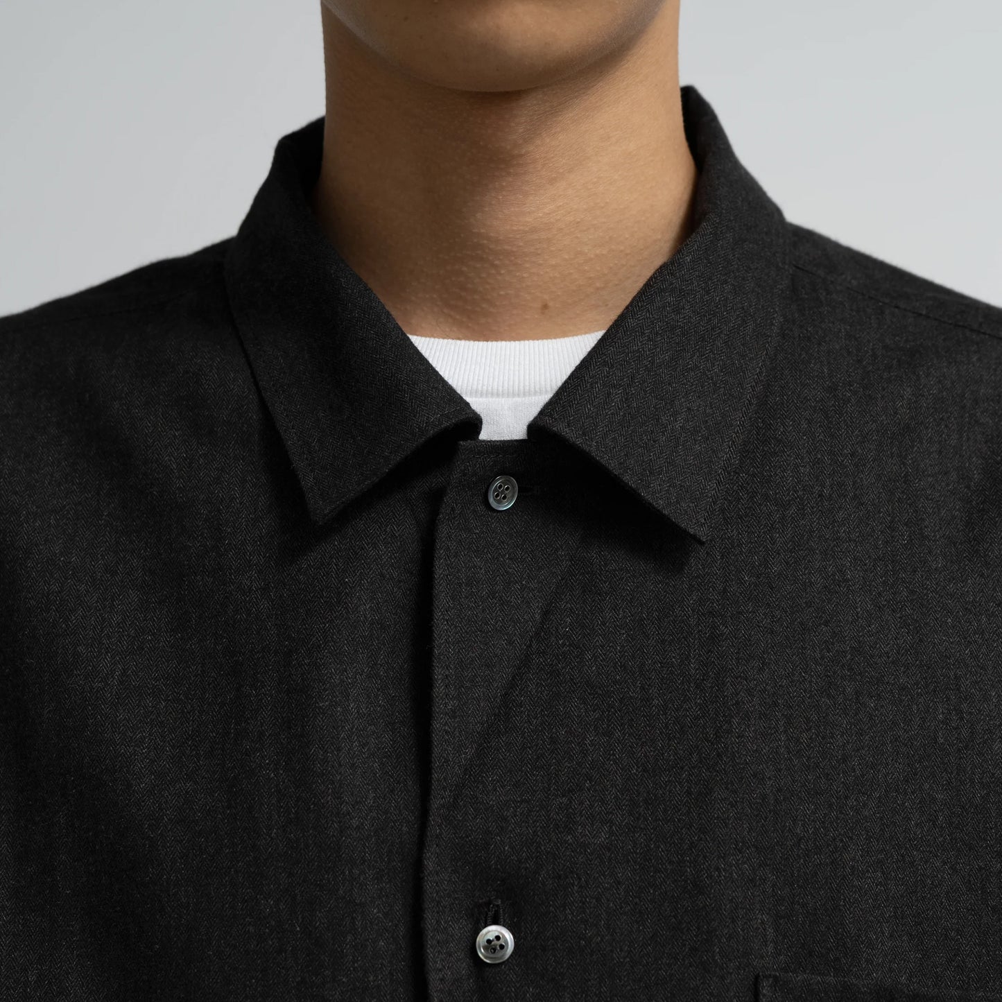 SIDOGRAS COTTON HERRINGBONE FLANNEL SLEEPING SHIRT