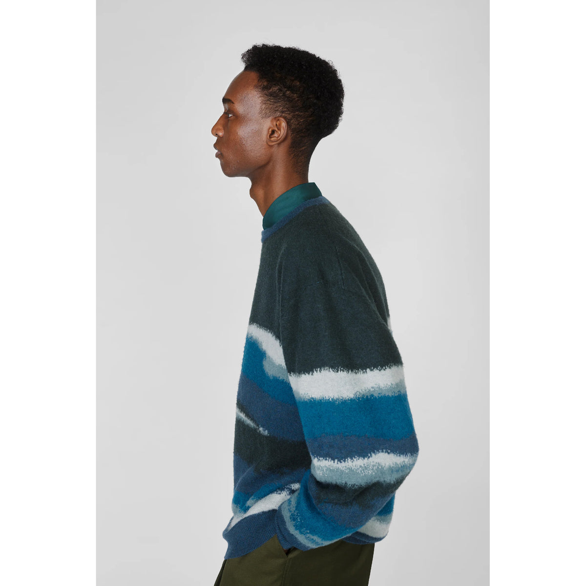 JACQUARD CREW NECK KNIT – OBLIGE