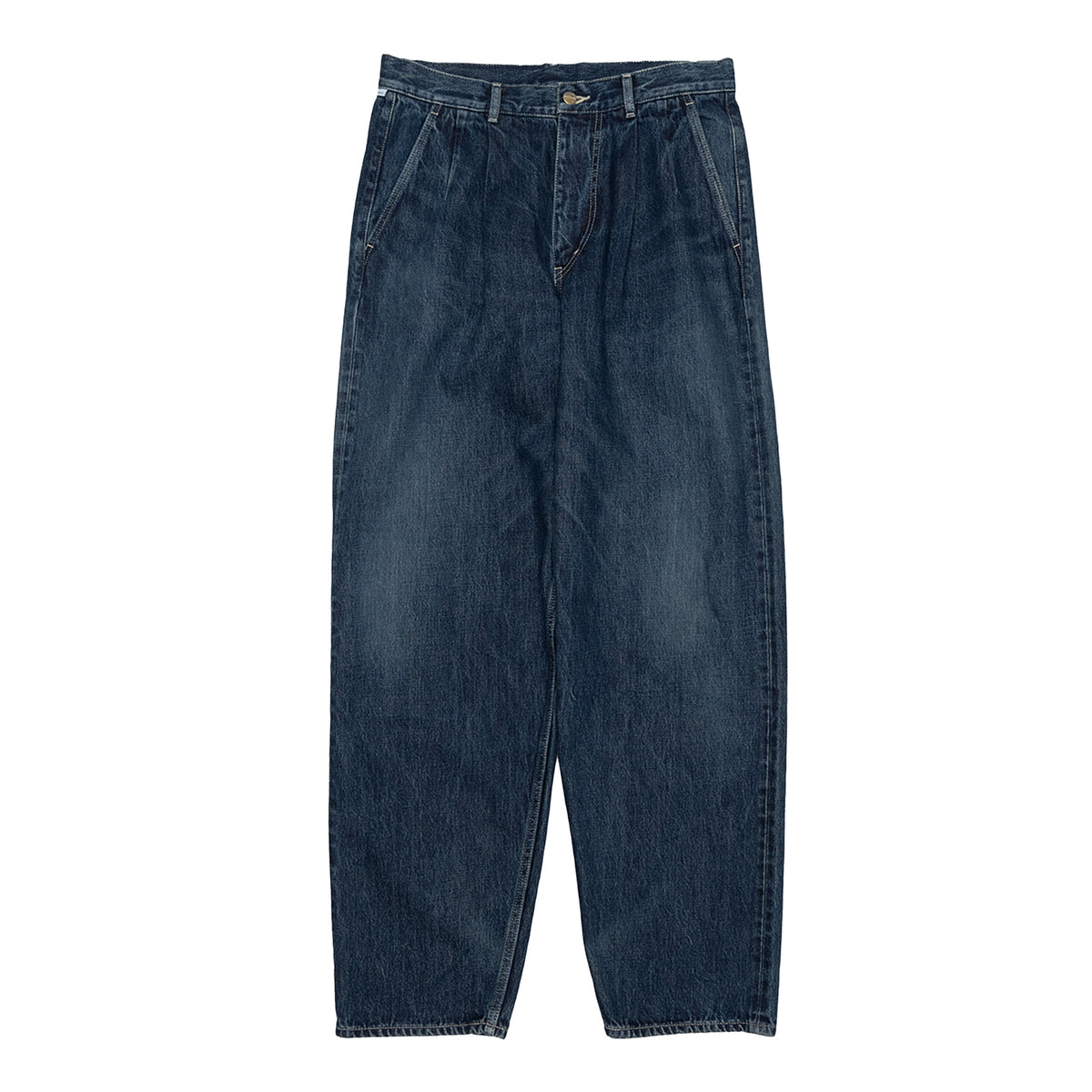 SELVAGE DENIM TWO TUCK TAPERED PANTS – OBLIGE