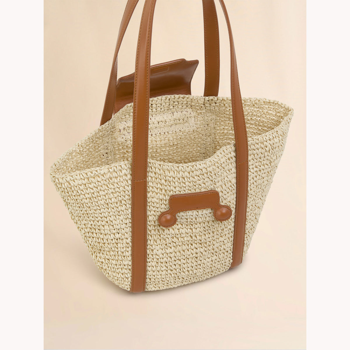MARNI トランカルー スモール ストライプ ビーチ バッグ ブルー ストライプ柄ラフィアエフェクトスモール Trunkaroo