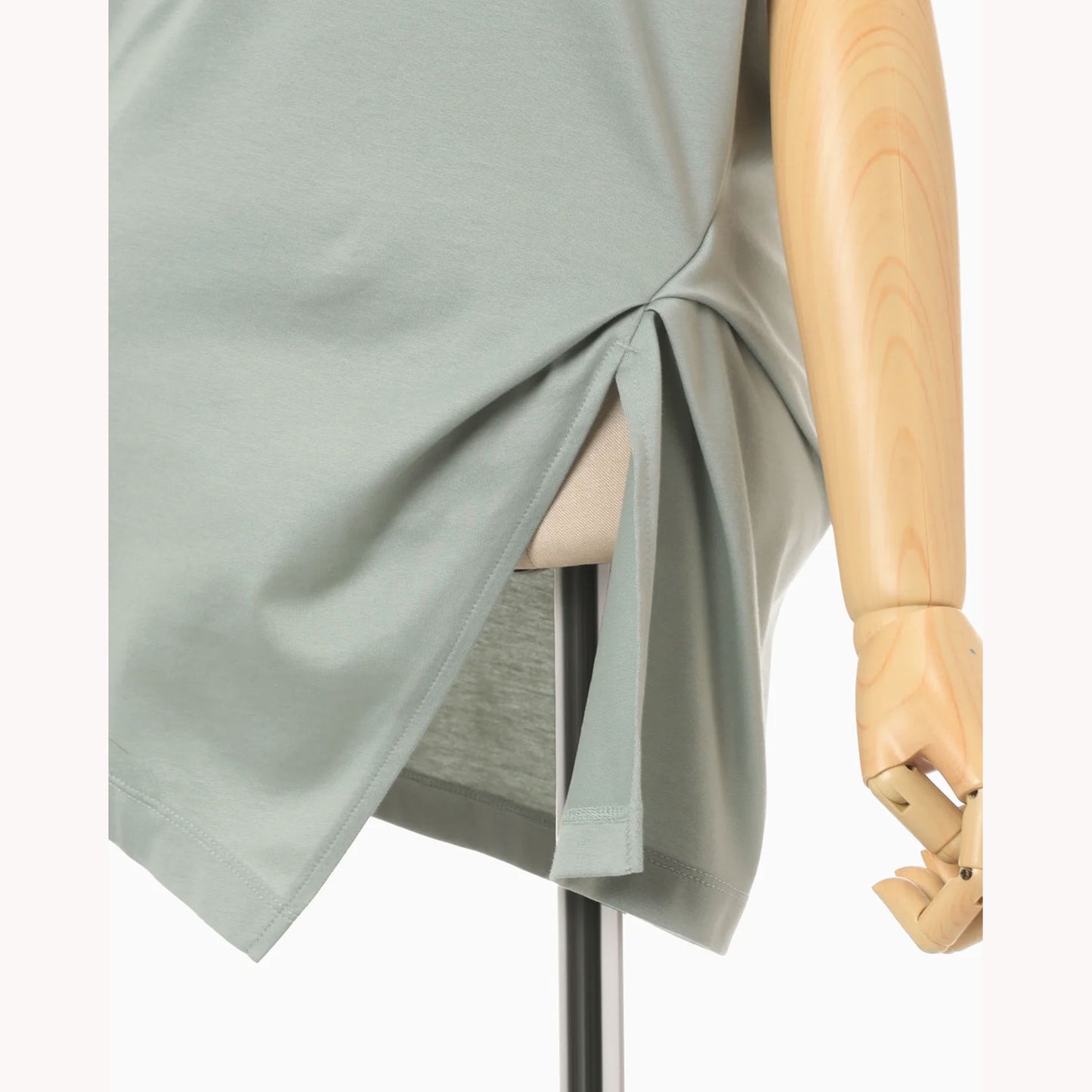 Cotton Jersey Asymmetric Sleeveless Top - grey