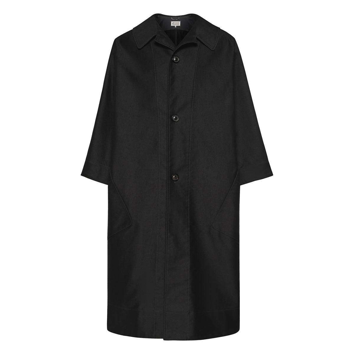 【新品未使用】メゾンマルジェラ　ロゴコクーンコート　オーバーサイズ　ユニセックス 新品未使用】メゾンマルジェラ ロゴコクーンコート オーバーサイズ