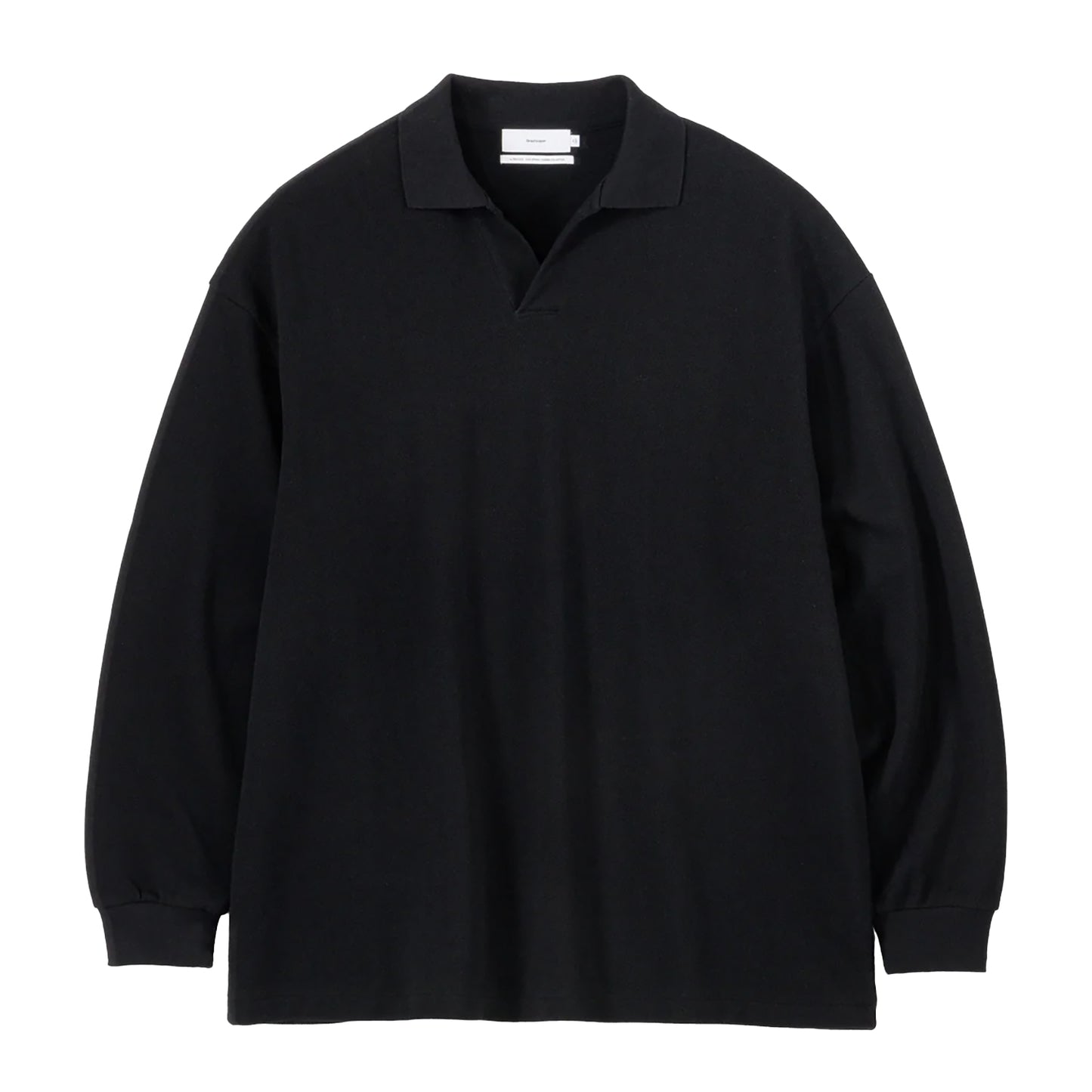 COTTON PIQUE JERSEY L/S SKIPPER POLO