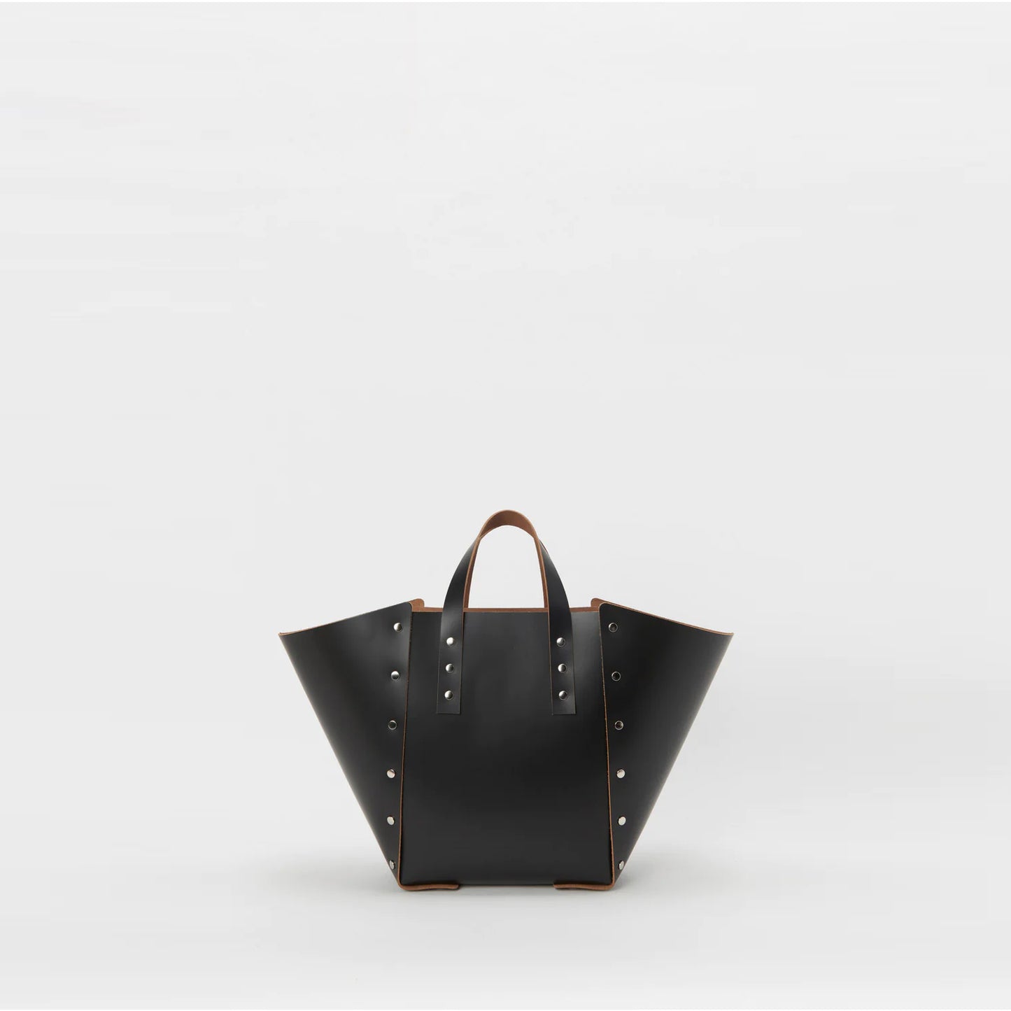 assemble hand bag wide M -BLACK-