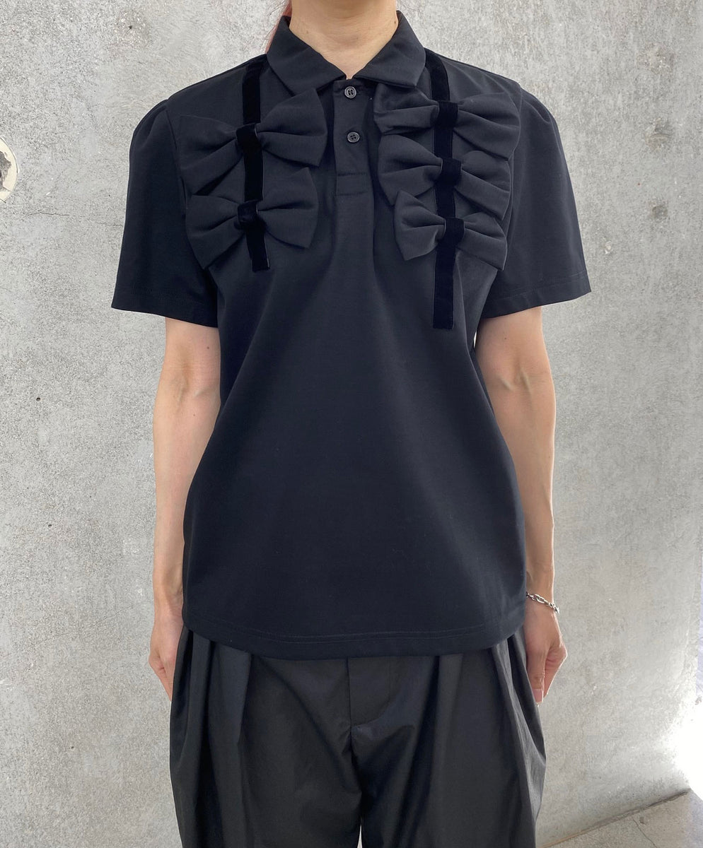 リボンポロシャツ-BLACK- – OBLIGE
