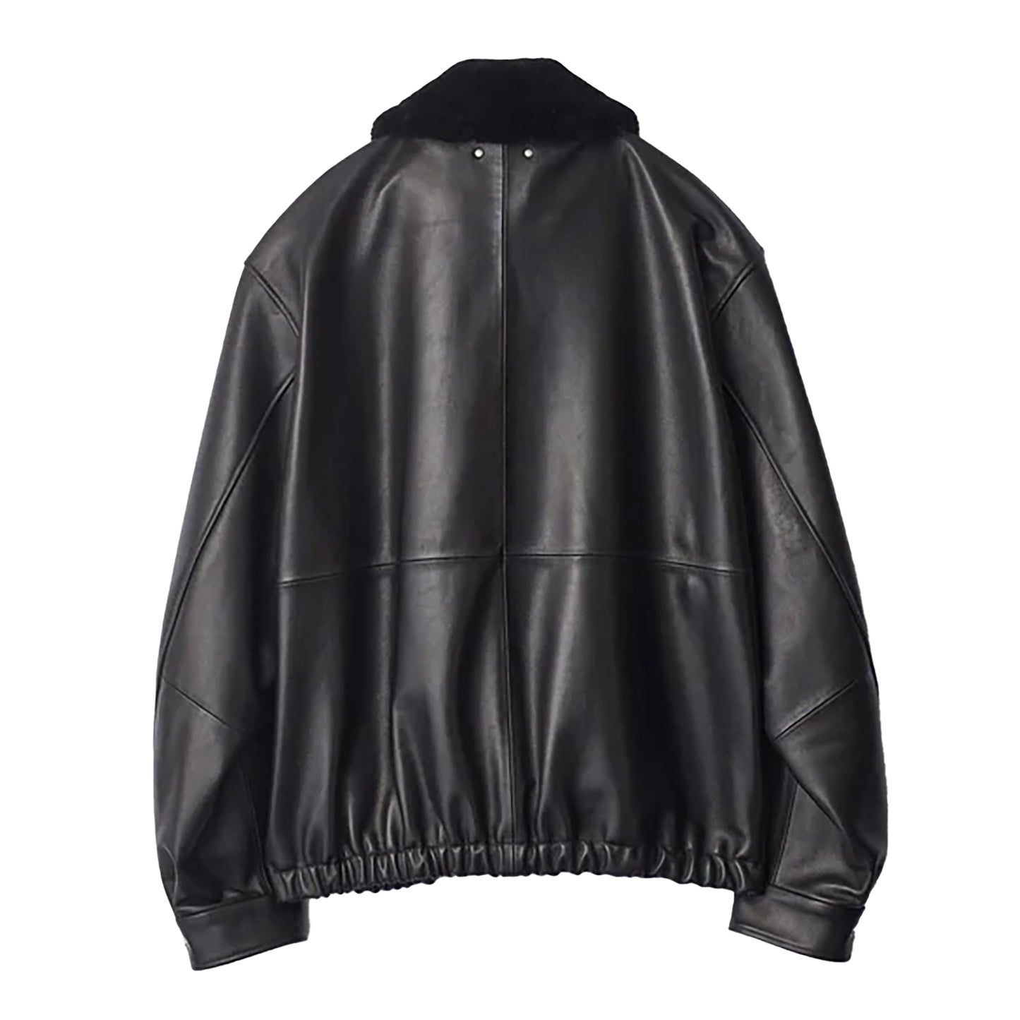 MOUTON COLLAR SHEEP LEATHER ZIP JACKET