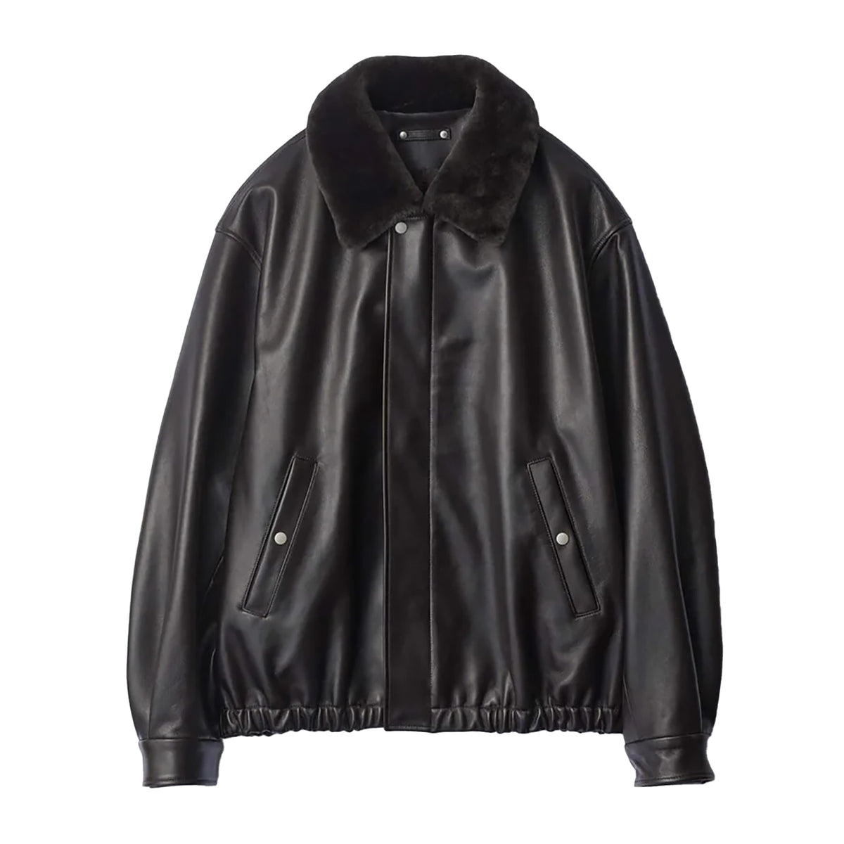 MOUTON COLLAR SHEEP LEATHER ZIP JACKET – OBLIGE