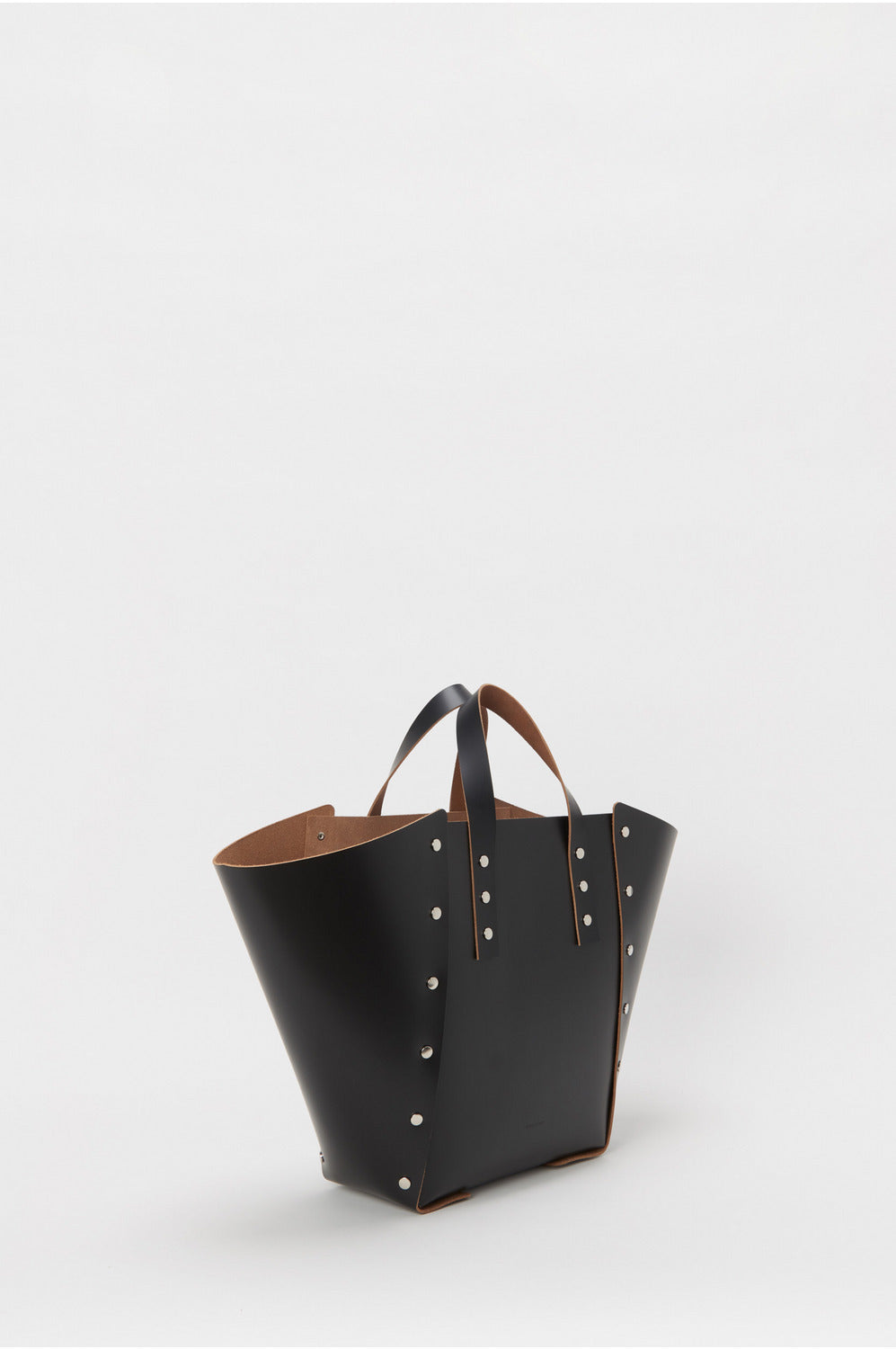 assemble hand bag wide M -BLACK-