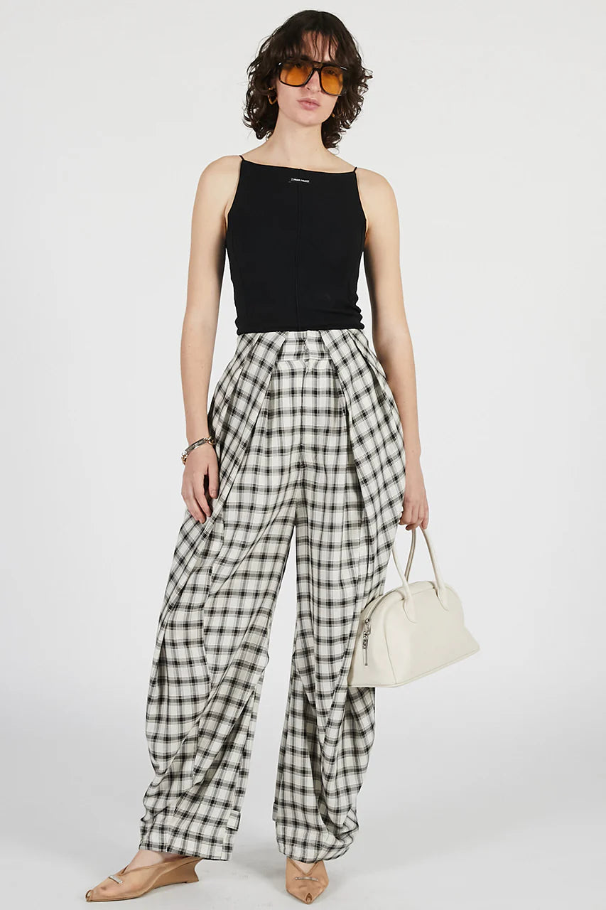 
                  
                    Tuck Form Volume Check Pants
                  
                