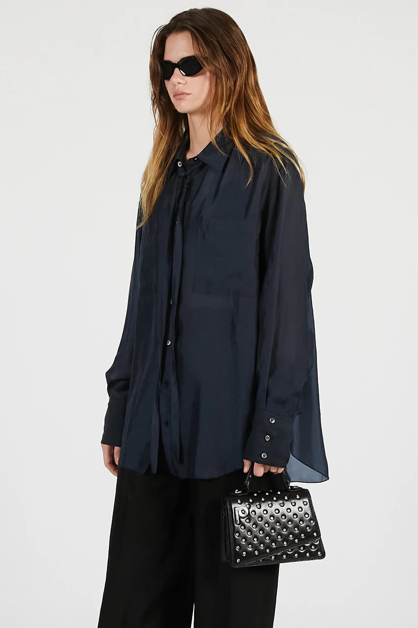 
                  
                    Sheer Bow Tie Shirt
                  
                