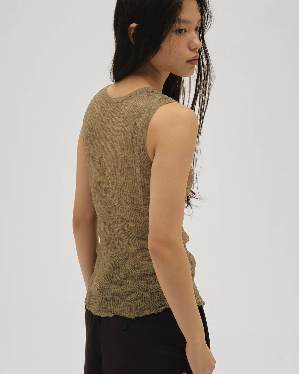 トップス 2way Sheer Knitvest セール】2way Sheer Knitvest（タンク