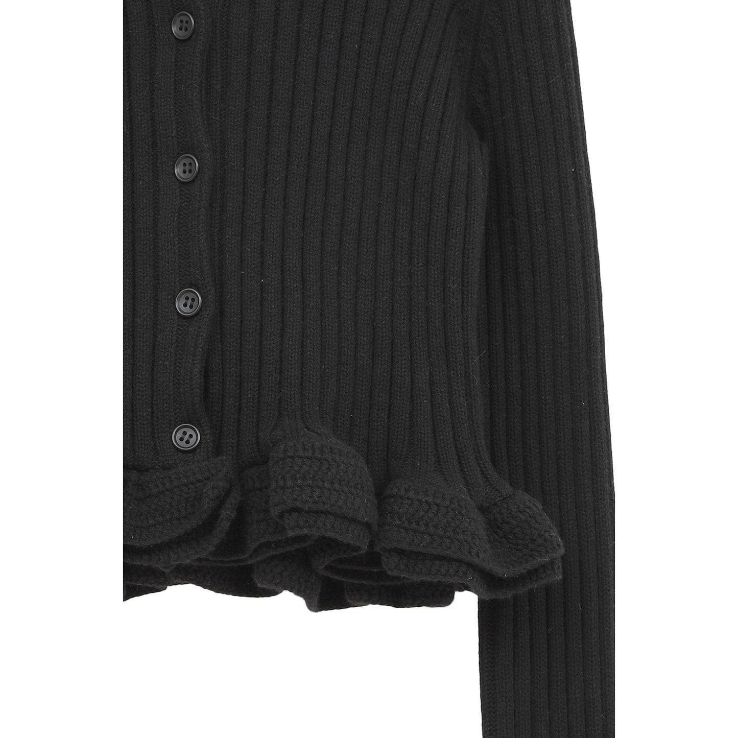 
                  
                    W FACE SHORT FRILLED KNIT TOPS -BLACK-
                  
                