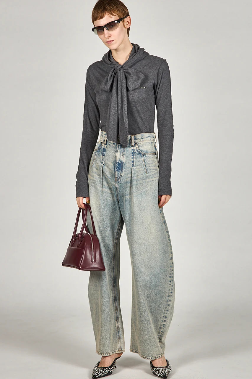 
                  
                    High-waisted Curved Denim
                  
                