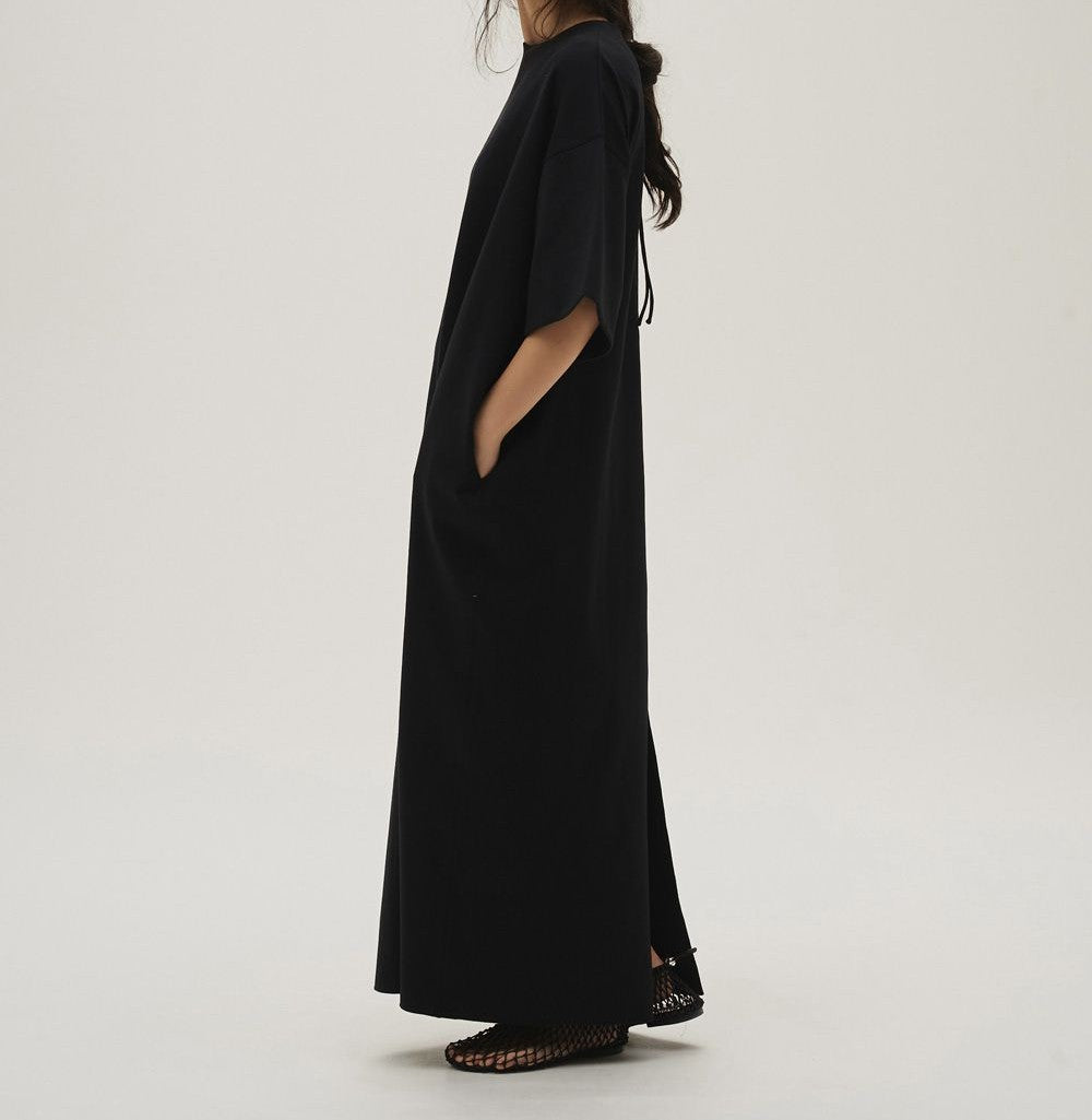 
                  
                    HaLfsleeve Easy Dress-Black-
                  
                