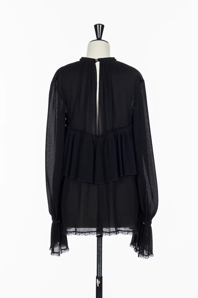 
                  
                    SHEER GEORGETTE PLEATED BLOUSE
                  
                