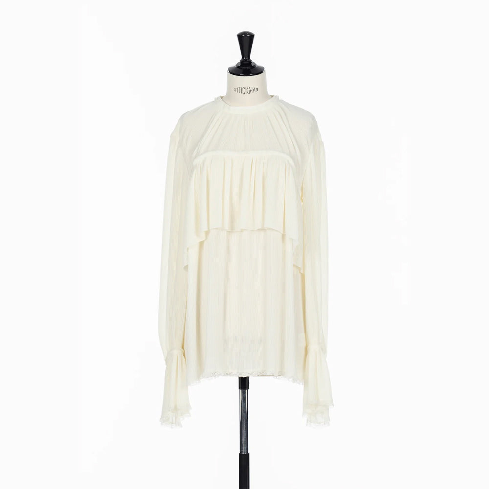 
                  
                    SHEER GEORGETTE PLEATED BLOUSE
                  
                