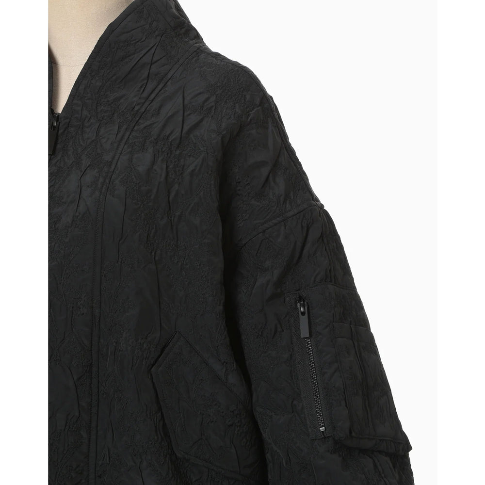 
                  
                    Floral Jacquard Triple Cloth Jacket-black-
                  
                