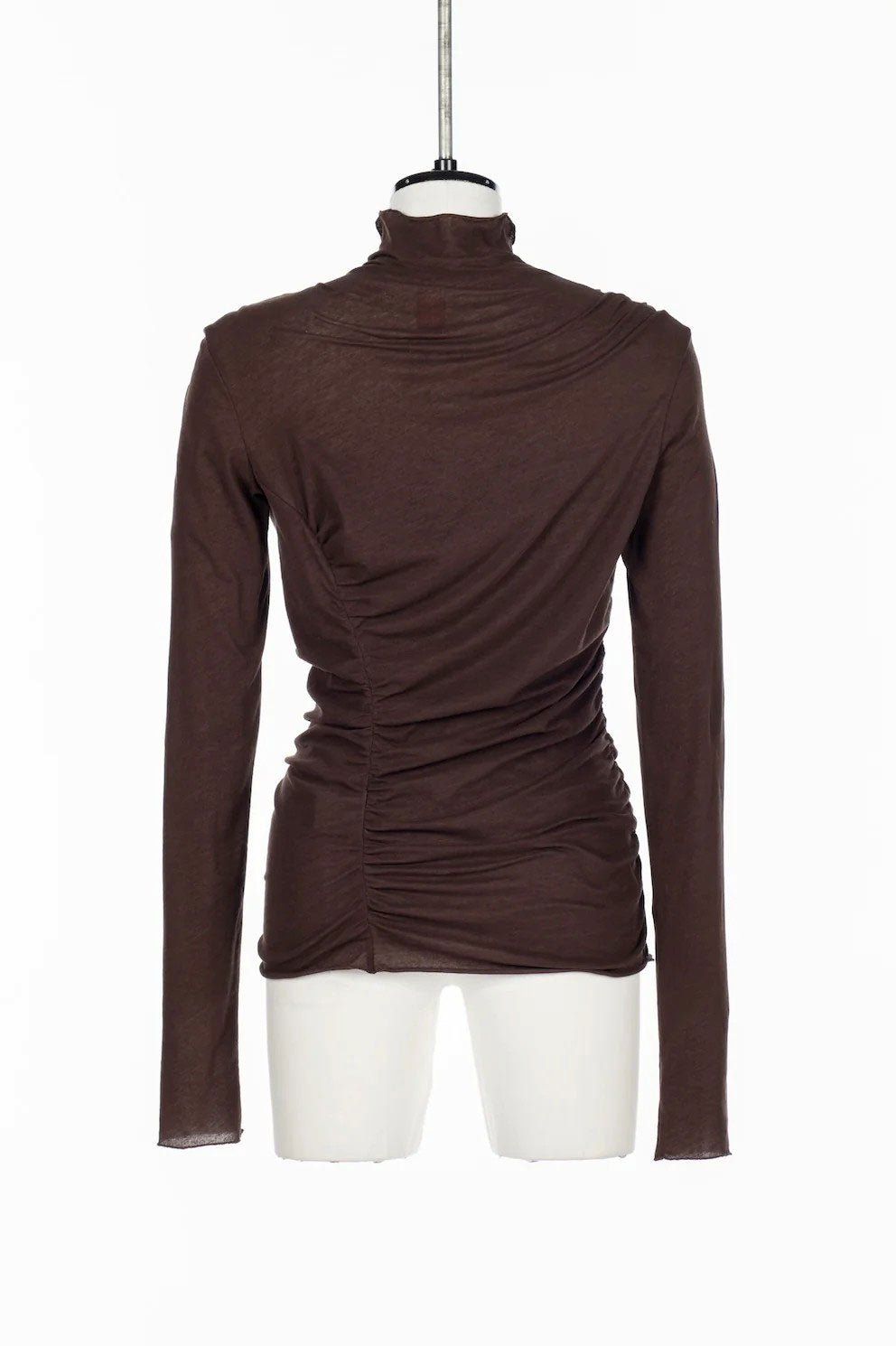 
                  
                    SHEER JERSEY ASYMMETRIC GATHERED TOP
                  
                