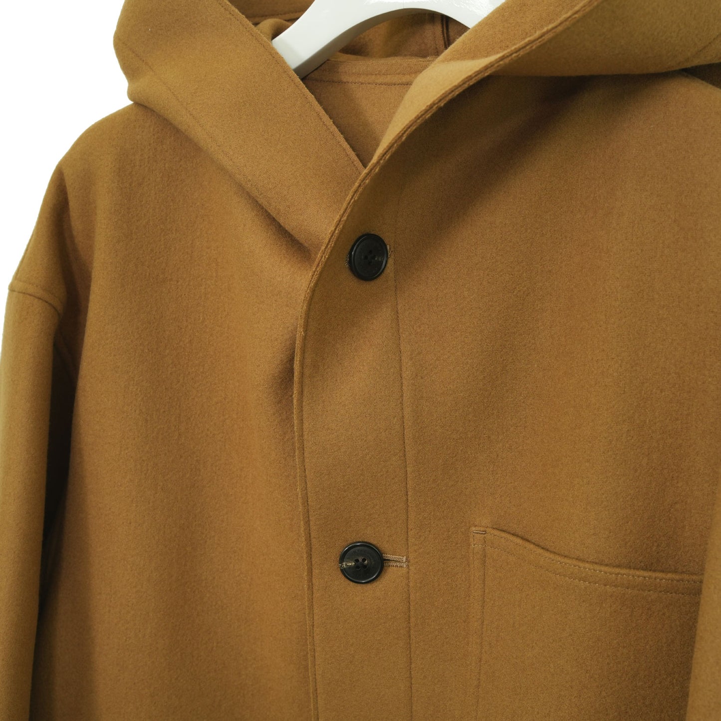 
                  
                    MELTON HOODED WORK COAT-COYOTE BROWN-
                  
                