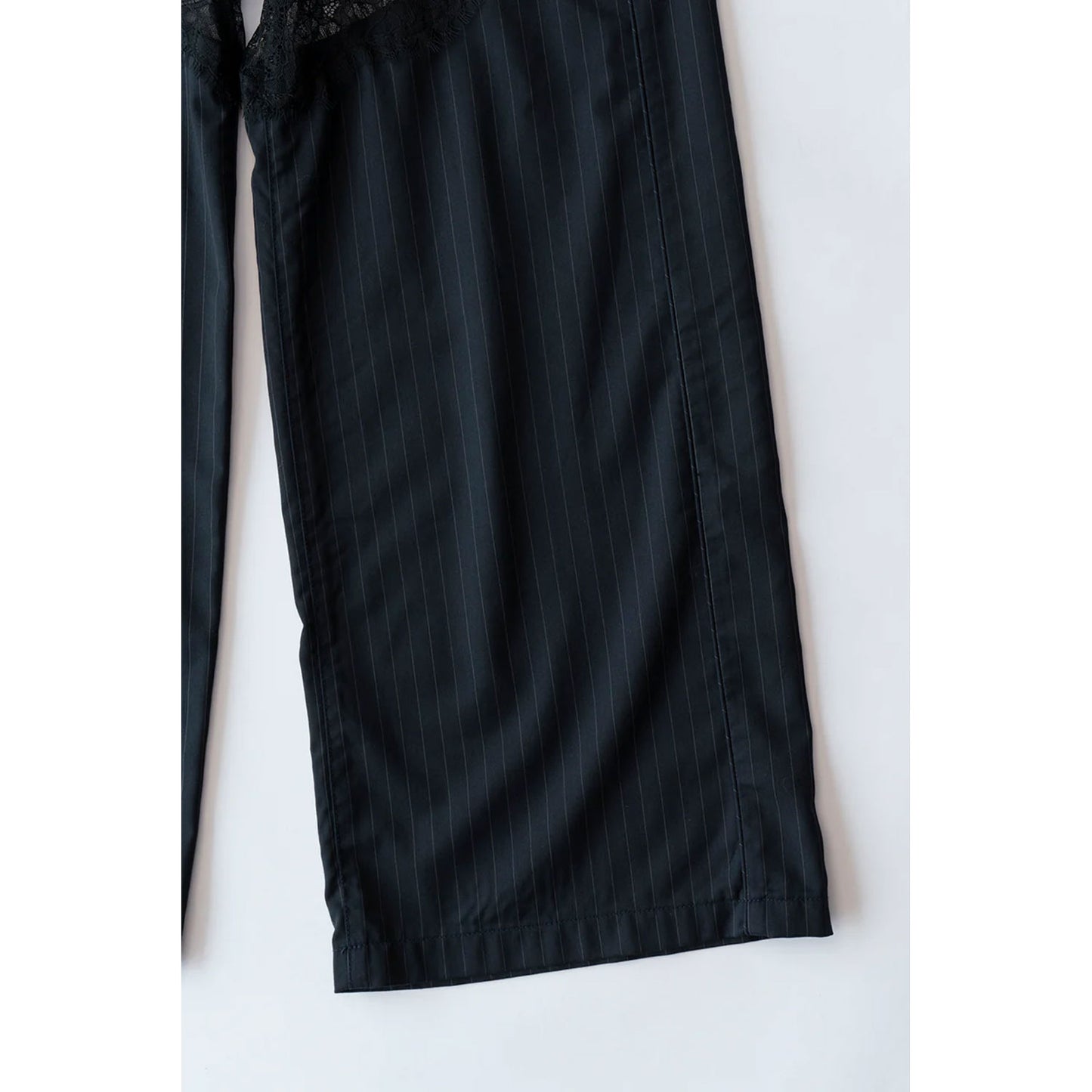 
                  
                    Denim Lace Blocking Pants-BLUE-
                  
                