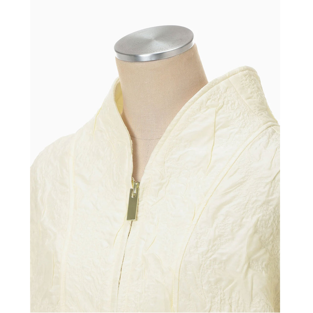 Floral Jacquard Triple Cloth Jacket -ecru- – OBLIGE