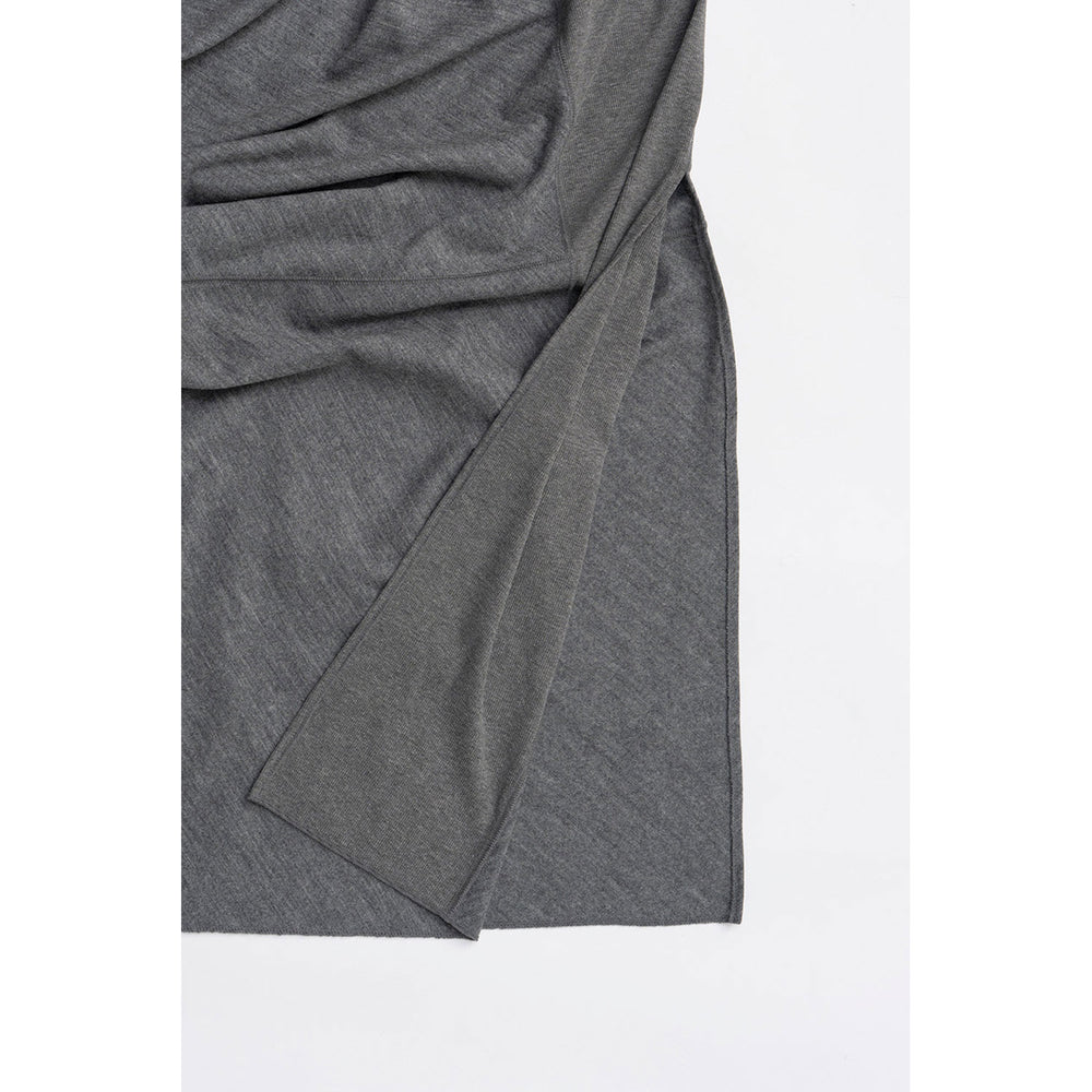 
                  
                    Wool Slouchy Skirt-GREY-
                  
                
