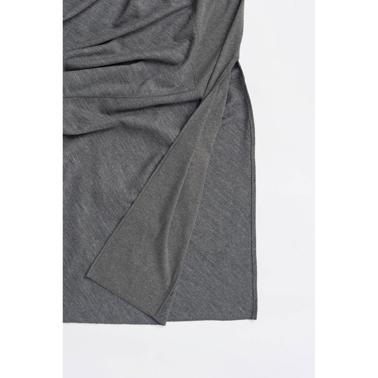 
                  
                    Wool Slouchy Skirt-GREY-
                  
                