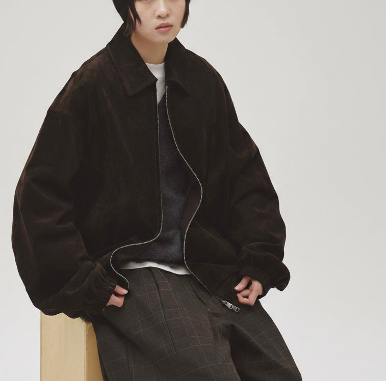 
                  
                    Suede Zip Blouson
                  
                